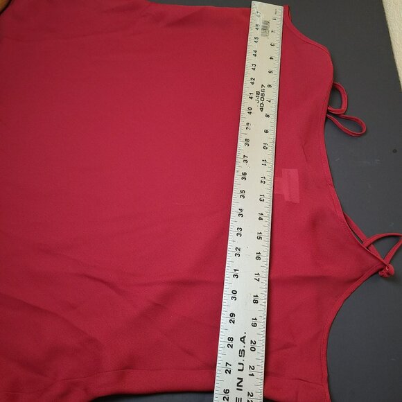 Soft Surroundings Womens L Paisley Tunic Dress Cami Red Blue Sheer Boho Peasant - Picture 12 of 13